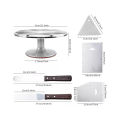 KOKKO Cake Stand, 12 Inch Rotating Cake Turntable With 3 Scrapers, Spatula, Cake Shovel, Baking Decorating Supplies For Baking Enthusiasts, Baking Course. 