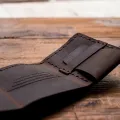 【ALLGOOD】 Leather Wallet For Men The Secret Life Of Walter Mitty Vintage Crazy Horse Cow Leather Handmade Money clips  Leather male Purse Money Bag with coin pocket WF207. 