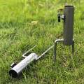 Parasol Umbrella Base Stand Outdoor Garden Metal Parasol Holder w/ 2 Forks Pipe Diameter 4cm. 