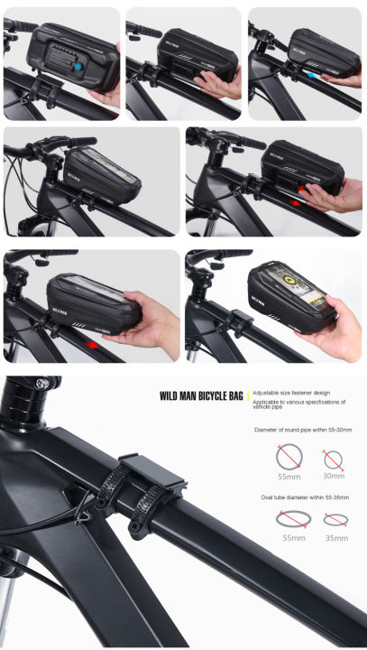 Anyike%20%5BGood%20Product%5D%20WILD%20MAN%20Bicycle%20bag%20EVA%20Front%20beam%20bag%20of%20monocoque%20mountain%20bike%20Cycling%20bag%20rain-proof%20Touch-screen%20headstock%20bag%20for%20mobile%20phone%20-%20Image%205
