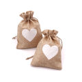 10x14cm Linen Drawstring Bag Vintage Natural Burlap Gift Candy Bags Wedding Candy Bags Jute Gift Jewelry Pouch. 