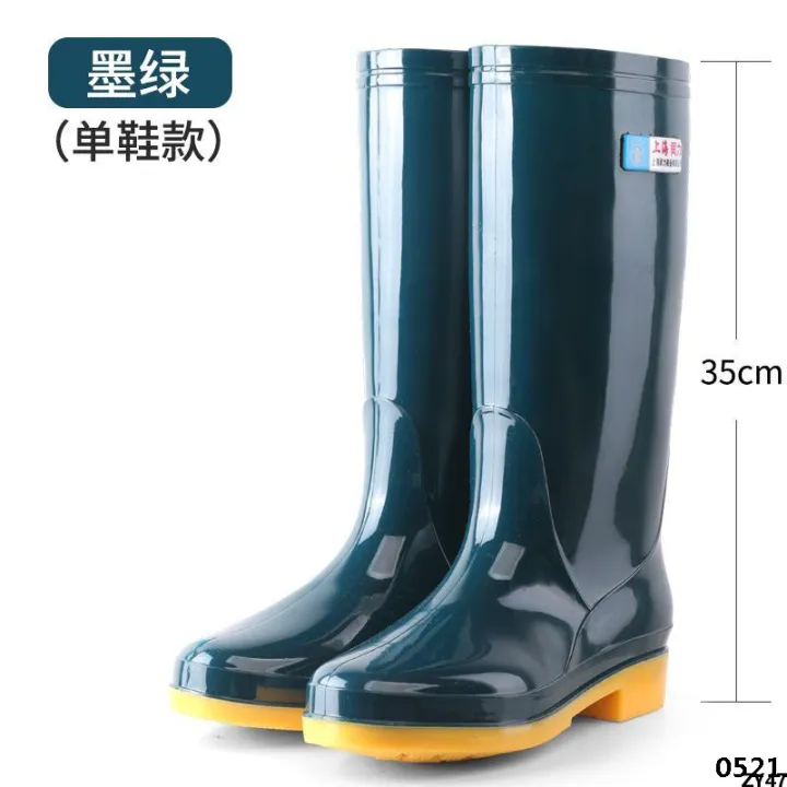 Shoes%20non-slip%20high-top%20mid-calf%20rain%20tendon%20rain%20boots%20spring%20and%20autumn%20warm%20rain%20boots%20rain%20sole%20rubber%20shoes%20waterproof%20women's%20winter%20fleece%20lining%20-%20Image%207