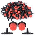 200 Adjustable Irrigation Drippers with Drip Irrigation Kit for Garden Watering Fitting. 