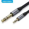 Vention Audio Cable 3.5mm to 6.35mm Aux Cable Adapter TRS 6.35mm Male 1/4 Mono Jack to Stereo 1/8 Jack 3.5mm for Mixer Amplifier Guitar Bi-direction Jack 6.35 to 3.5 Jack Male to Male Audio Cable Guitar Jack to Aux. 