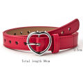 Children Faux Leather Belt Kids Cute Peach Heart Buckle Belts Girls Waist Belt. 