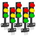 5x LED Traffic Light Creative DIY Mini Traffic Light 3.3-5V Compatible with for Arduino. 