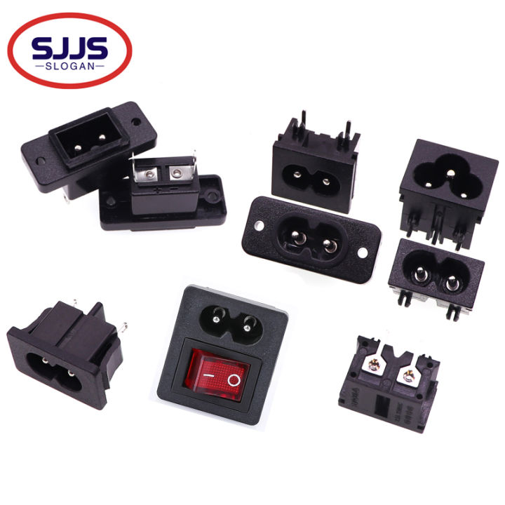 Over Socket Pure Copper AC Power Socket Weldable Socket With Switch 2-Hole 3-Core ...