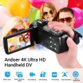 4K Ultra HD Handheld DV Professional Digital Video Camera CMOS Sensor Camcorder - black. 