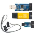 1pcs New USBASP USBISP AVR Programmer USB ISP USB ASP ATMEGA8 ATMEGA128 Support Win7 64K 10Pin To 6 Pin Adapter Board. 