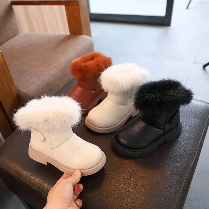 Children's%20Snow%20Boots%20for%20Boys%20Girls%20Winter%20New%20British%20Style%20Warm%20Chelsea%20Boots%20Short%20Boots%20Fluffy%20Plush%20Soft-soled%20Snow%20Boots%20-%20Image%205