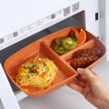 Divided Dish Diet Reusable Dinner Plate Kitchen Dinnerware Portion Plates For Adults 3 Compartments Microwave Safe. 