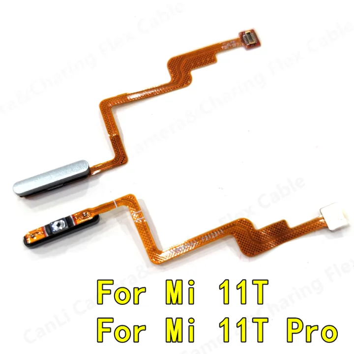 Finger Reader Fingerprint Reader Sensor Home Button Ribbon Power Switch On Off Flex Cable For Xiaomi Mi 11T Pro