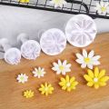 3pcs/set Gerbera Daisy Flower Petal Cake Mold Plunger Fondant Cookie Cutters Baking DIY Cake Decorating Tools For Christmas A111. 