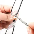 【ZIME】10Pcs 3In1 Eyeglass Screwdriver Sunglass Watch Repair Kit With Keychain Portable Hand Tools Screwdriver Stainless Steel Tools. 