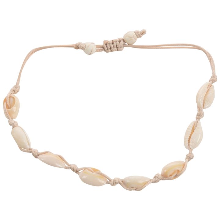 Anklets For Women Shell Foot Jewelry Summer Beach Barefoot Bracelet Ankle On Leg Ankle Strap Bohemian Accessories White
