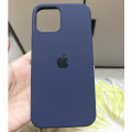 Midnight Blue Silicone Case for iPhone 12 / iPhone 12 Pro - Soft-Touch Liquid Silicone Cover with Microfiber Lining, Shockproof & Slim Fit Protection. 