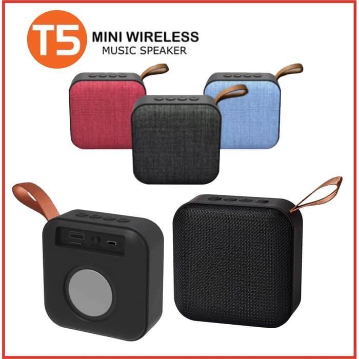 T5 Bluetooth Mini Portable Wireless Speaker with High Quality Sound, TF Card and USB Supported