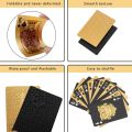 New 24K Gold /black  Playing Cards Plastic Poker Game Deck Foil Pokers Pack Magic Waterproof Card Gift Collection Gambling Board Game Ratings 9. 