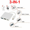 Macbook Usb 3.1 Thunderbolt 3 USB-C To HDMI Type C Switch To HDMI 4K Adapter Cable 3 in1 Cable Converter For Android. 