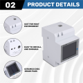 Din Rail AC Monitor 6IN1 250-450V 100A Voltage Current Power Factor Active KWH Electric Energy Frequency Meter VOLT AMP. 