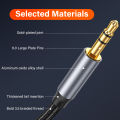 Gold Plated 3.5mm To 3.5 mm TRS/TRRS 3/4 Pole Aux Cable For Phone Headphone Car Music HIFI Stereo Audio Jack Auxiliary Connector. 