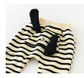 Autumn Winter Animal Style Children Plus Velvet Thicken Fashion Pants Boy Girl Baby Cute Cartoon Striped Cotton Casual Trousers. 
