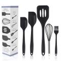 Kitchen Utensil Set, 5 PCS Silicone Kitchen Utensils Set for Cooking & Baking - Nonstick Cookware with Turner, Whisk, Brush, Spatula. 