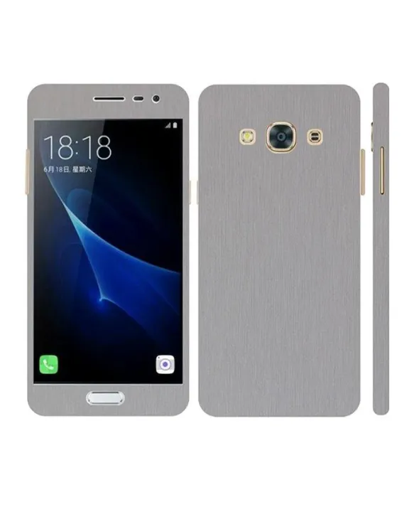 New%20style%20Samsung%20Galaxy%20J3%20Pro%20Silver%20Brushed%20Metal%20texture%20Mobile%20Skin%20-%20Image%202