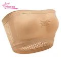 Muses Mall Strapless Padded Bra Seamless Strapless Push Up Bandeau Bra Anti-slip Wireless Padded Tube Top for Women Invisible Underwear with Solid Color Elastic Design Buyers' Favorite Invisible Bra. 