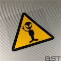 Victory Alien Sticker Flower Area 51 Logo Triangle Warning Sign Reflective Bumper Stickers Trending Graffiti Sticker. 