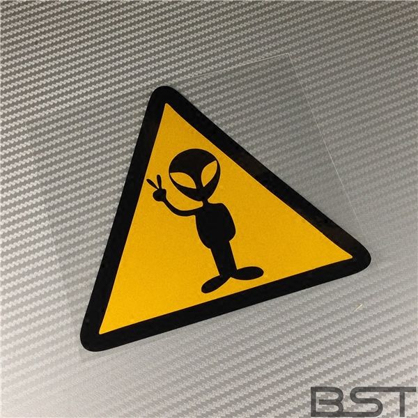 Victory Alien Sticker Flower Area 51 Logo Triangle Warning Sign Reflective Bumper Stickers Trending Graffiti Sticker