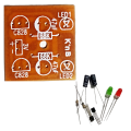 Multivibrator Circuit and Knight Rider Flashing DIY Kit with Parts and PCB - Robo Circuit - Assembly kit. 