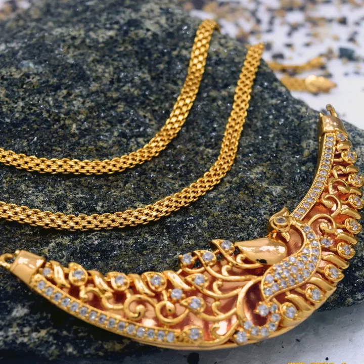 Gold%20Plated%20Traditional%20Bridal%20Sawadi%20Pendant%20With%2004MM%20Bismark%20Chain%20Long%20For%20Women%20-%20Image%205