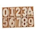 4x60x Wooden Number 0-9 Unpainted Education Numbers Kid's Early Learning. 