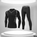 Clothing suit running training men's tight shorts short-sleeved black sports suit men's sports training men's clothes quick-drying tops. 