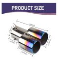 Stainless Steel Exhaust Tip, Straight Type Tailpipe Muffler, Automobile Modification Supplies, Universal for Most Cars, Trucks and Vans (Blue # Flat Opening). 