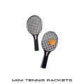 Mini Kids Tennis Racket Set: Plastic Rackets + Ball. 
