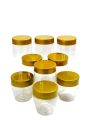 9 pcs Gold Lid Containers Dappa Set New. 