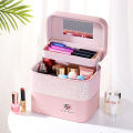 Cosmetic Bag Large Capacity Women's ConvenienceinsWind Super Hot Skin Care Storage Box Multi-Function Portable Professional Cosmetic Case. 