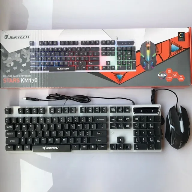 JERTECH KM170 RGB LED Gaming Keyboard and Gaming Mouse Combo