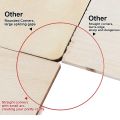 (VDZI) Unfinished Wood Pieces 50 Pcs 4 Inch Square Blank Wood Natural Slices Cutouts for DIY Crafts Painting Staining. 
