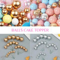 10 PCS Cake Topper Ball Set Glitter Balls Golden Ball Faux Balls Ball Topper. 