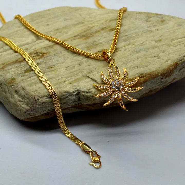 Gold plated 1.9mm fox singapore chain with pendant and bracelet 🦋😍 ...