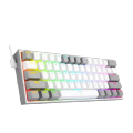 Redragon K617 FIZZ 60% Wired RGB Gaming Keyboard, 61 Keys Compact Mechanical Keyboard White & Grey Mixed-Colored Keycaps. 