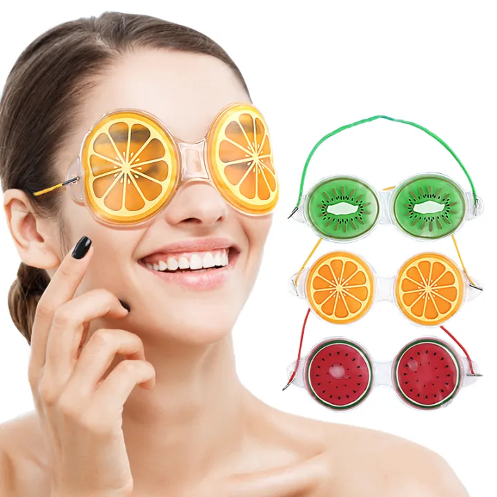 Fruit Ice Compress Sleeping Eye Mask Relieve Fatigue Remove Dark Circle Cooling Relaxation Cute Eye Mask Eye Care Tools Huiye