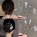 Silver Metal Hairpin for Women Chinese Style Hairpin Elegant Tassels Hair Stick Chinese Qipao Hanfu Women Hair Accessories. 