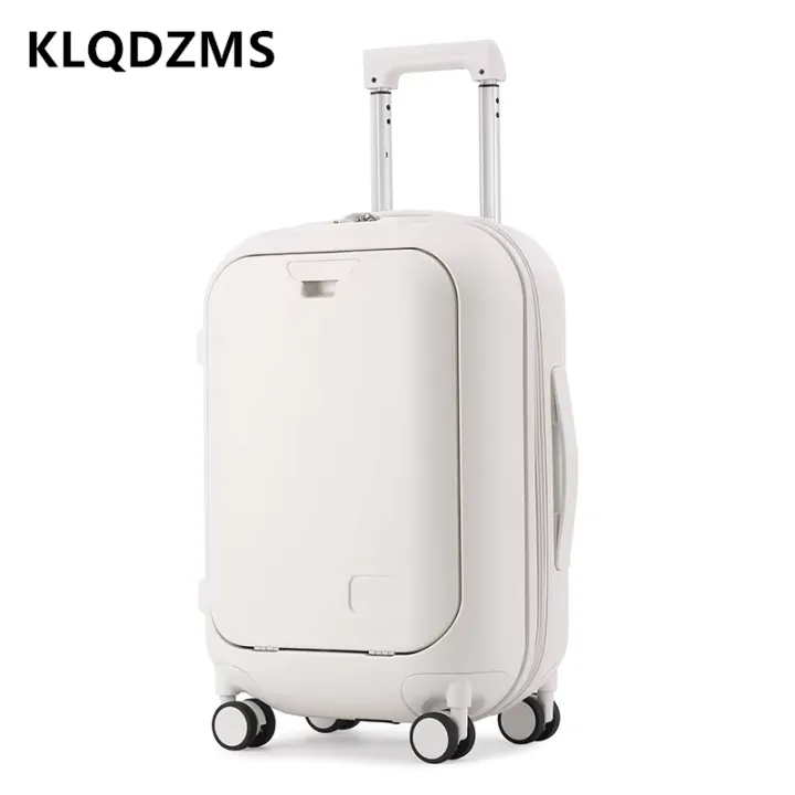 Case rechargeable USB multi-function open front suitcase inch ...