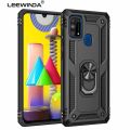 xprmy for Samsung Galaxy M31 phone Case Luxury Armor Shockproof TPU PC 2 in 1 360 Degree Rotating Holder Ring Back Cover. 