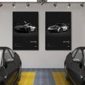 【HUT】 Pop Black And White German Luxury Sports Car Poster Wall Art 911 GT3 RS Turbo HD Oil On Canvas Print Garage Living Room Decor. 