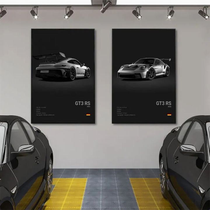 %E3%80%90HUT%E3%80%91%20Pop%20Black%20And%20White%20German%20Luxury%20Sports%20Car%20Poster%20Wall%20Art%20911%20GT3%20RS%20Turbo%20HD%20Oil%20On%20Canvas%20Print%20Garage%20Living%20Room%20Decor%20-%20Image%203